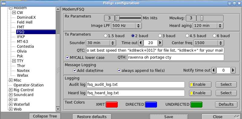 FSQ parameters in fldigi ver4.1.24